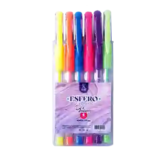 Esfero Gel Colores Pastel Por 6und