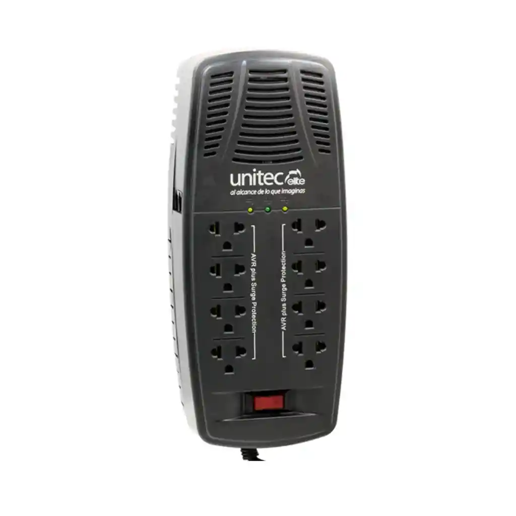 Regulador De Voltaje Automático Unitec 8 Tomas 2000va /1000w