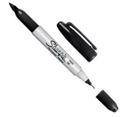 Sharpie Marcador Doble Punta Negro