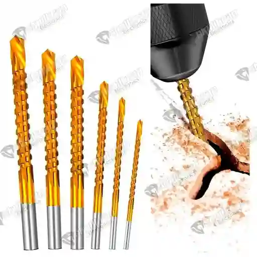 Brocas En Espiral Corte Lateral Helicoidales X6 Unidades