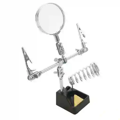 Tercera Mano Con Lupa + Soporte Cautín Zd-10g