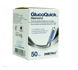 Combo 50 Tirillas + 50 Lancetas Glucoquick Gd50 Diamond