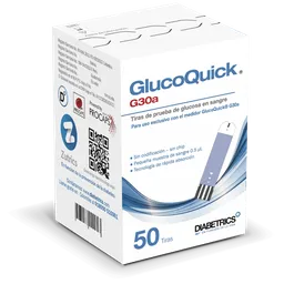 50 Tirillas Glucoquick G30a Prueba De Glucosa En Sangre