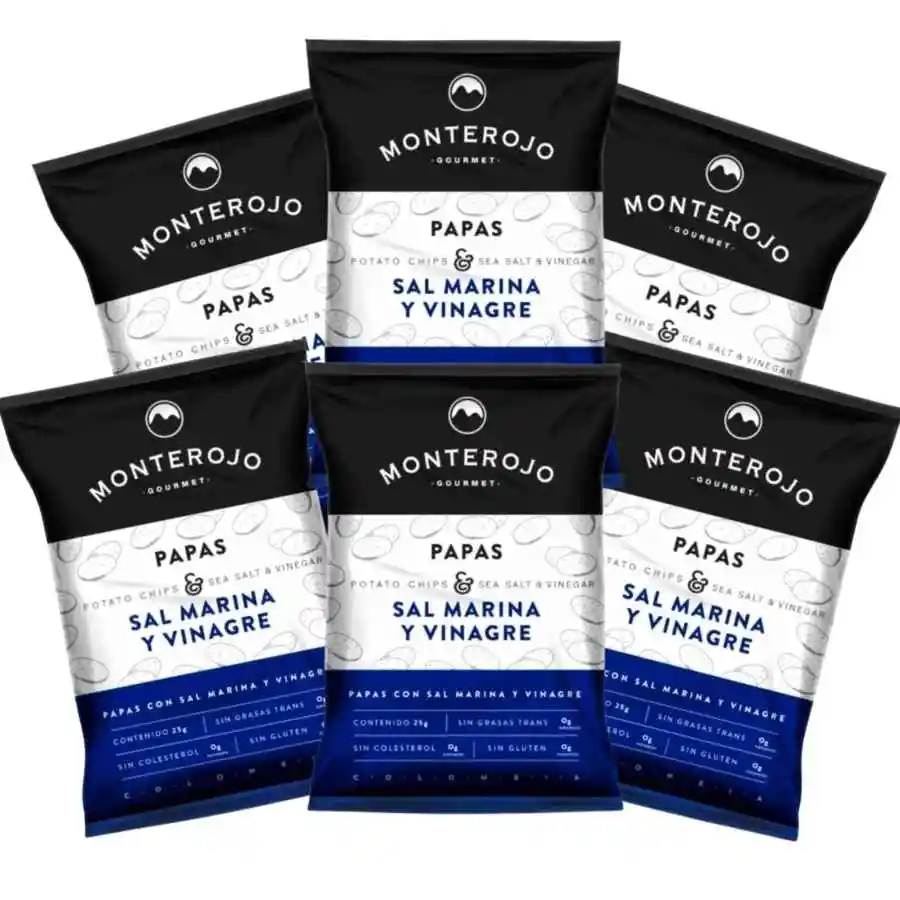 Papas Sal Marina Y Vinagre X6 Monterojo 150g