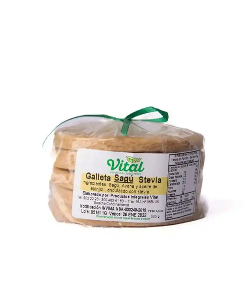 Galleta Soya Stevia Vital 5 Unds 220 Gr