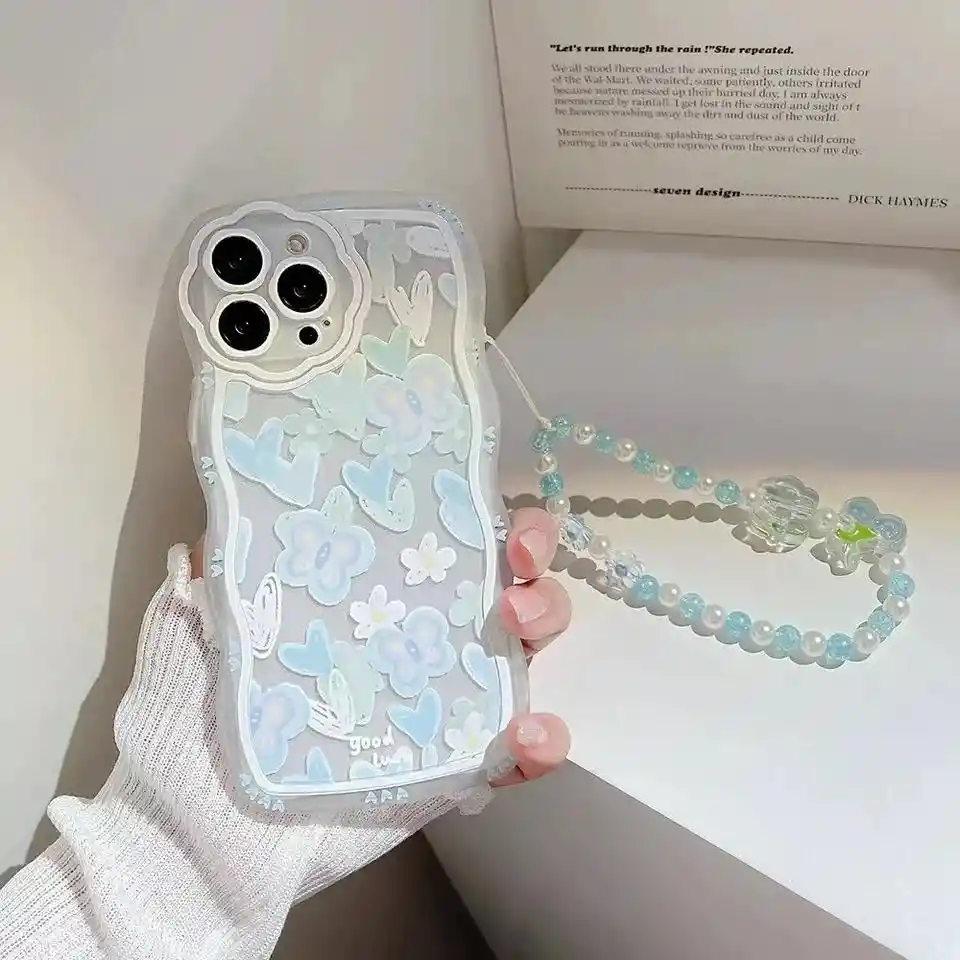 Funda O Case Con Correa Iphone 14 Pro (corazones)