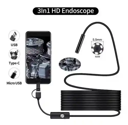 Camara Inspeccion Tipo C Endoscopio Android 3en1 Sonda Usb