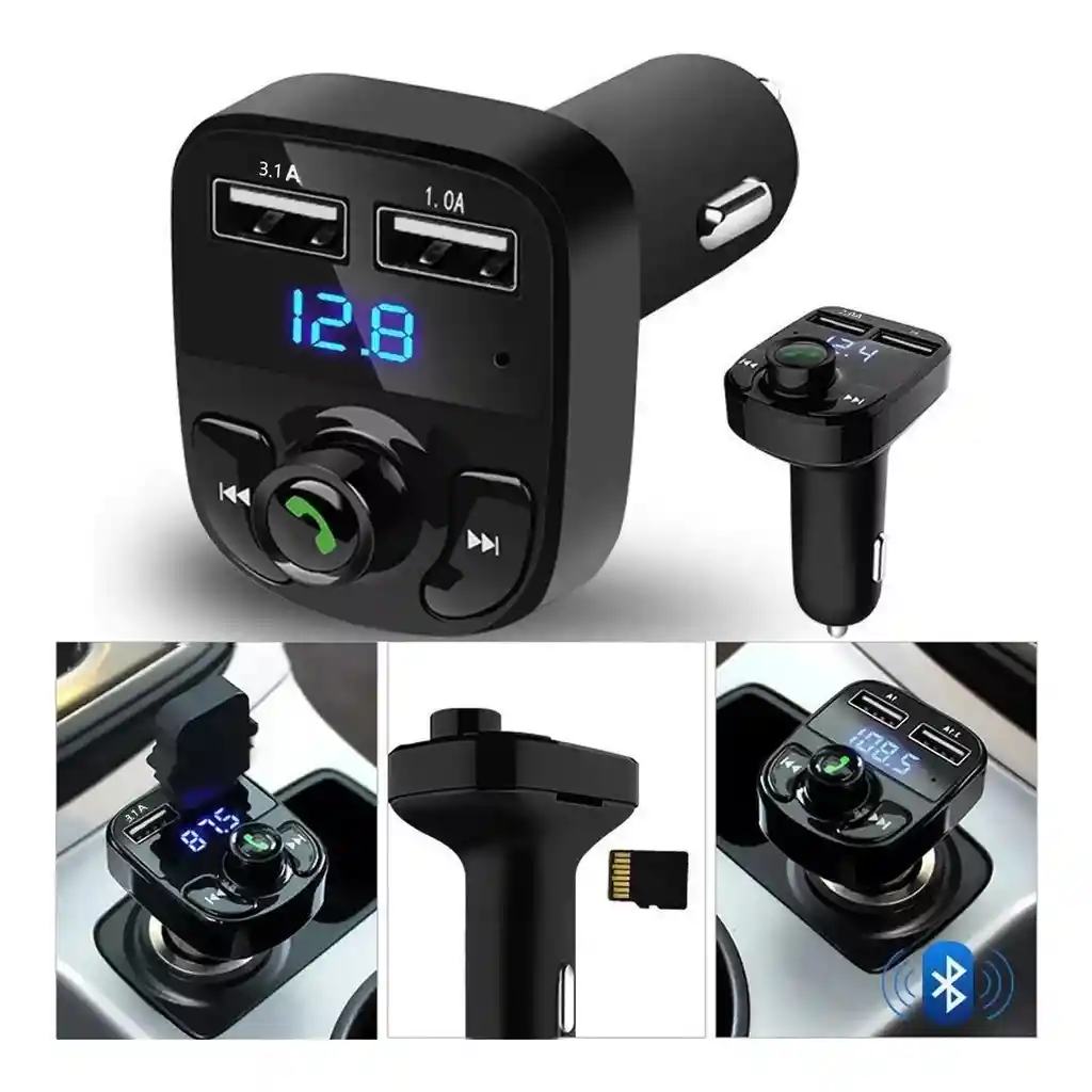 Receptor Bluetooth Transmisor X8 Musica- Carro- Llamadas Fm