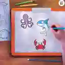 Set De Arte Tablero De Dibujo Con Luz Led Calcar Niños Niñas