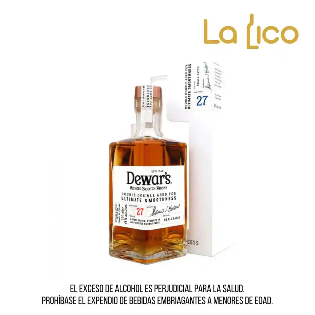  Whisky  Dewars  Dd 27 Anos 500 Ml 