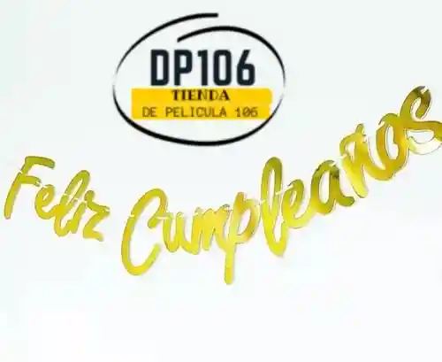 Feston Feliz Cumpleaños Dorado