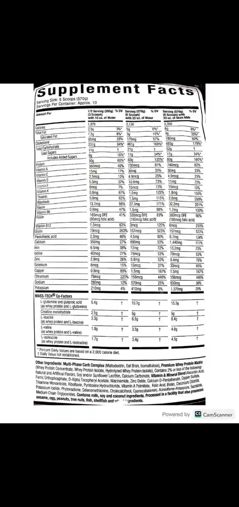 MUSCLETECH mass tech extreme 2000 12 lbs