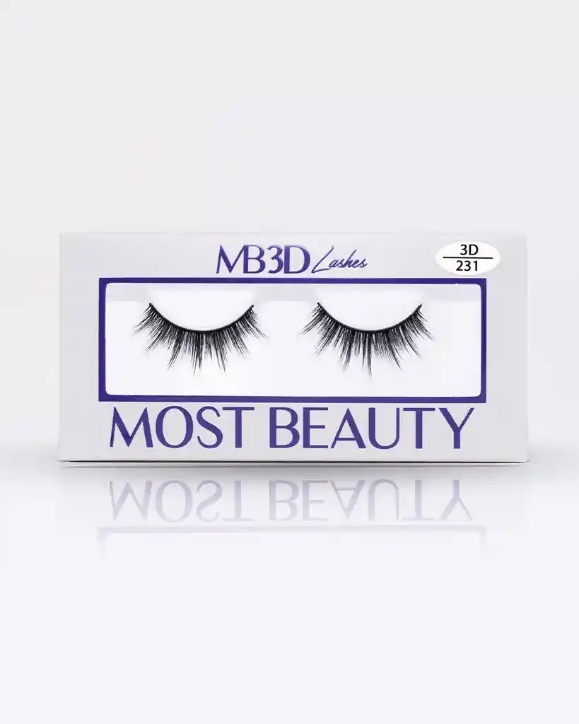 Caja De Pestañas Most Beauty 3d - 231 (10 Pares)
