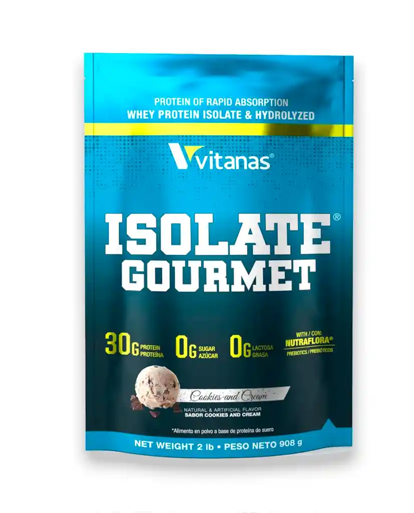 Proteina Isolate Gourmet Coockies Y Cream Vitanas 2 Lb