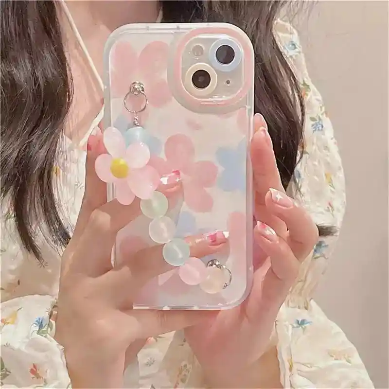 Funda O Case Con Correa Iphone 14 Pro (flores)