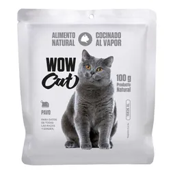 Comida Wow Cat Sabor A Pavo Por 100 G Vapor