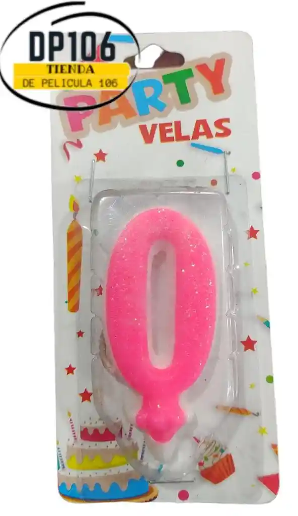 Vela Numero 0 Color Rosa Vela #0