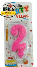 Vela Numero 2 Color Rosa Vela #2