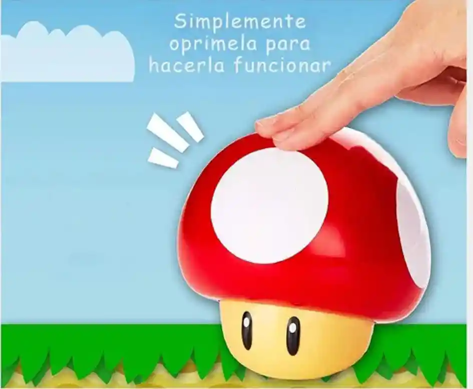 Lampara Hongo Mushroom 3d Luz De Noche Recargable Con Sonido