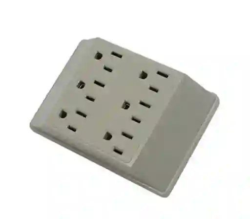 Multitoma De Pared 6 Puestos Para Toma Doble Tools