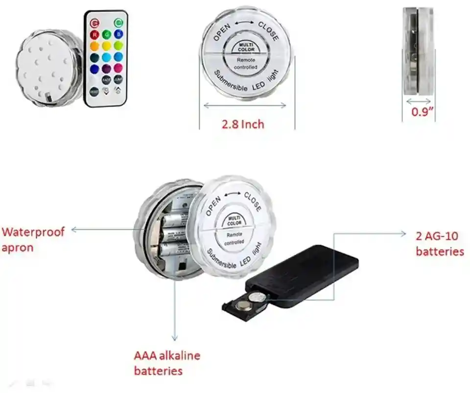 Luz Led Sumergible Resistente Al Agua