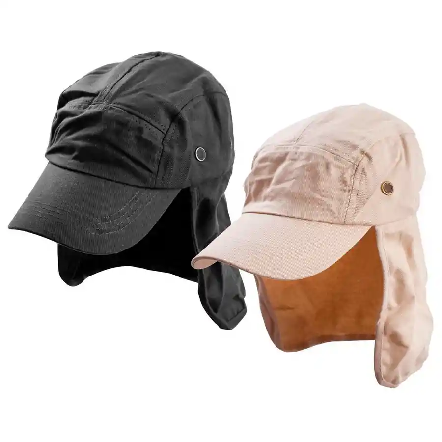 Gorra O Cachucha Safari Pesca Tapa Cuello En Dril Unicolor