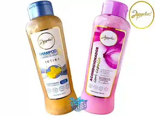  Acondicionador De Cebolla + Shampoo De Gusano De Seda ANYELUZ 