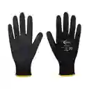 Guantes Negros Poliuretano X12 Pares Mecánico Seguridad Moto Talla 8