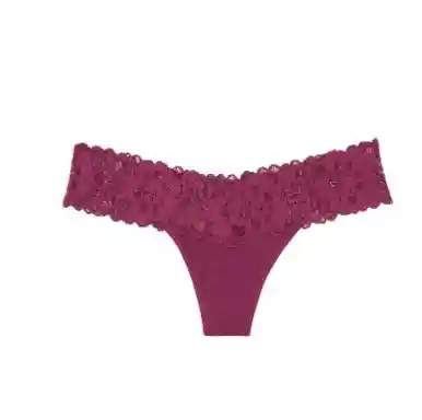 Panty Lace Waist Cotton Thong Talla S - Kir - Victorias Secret