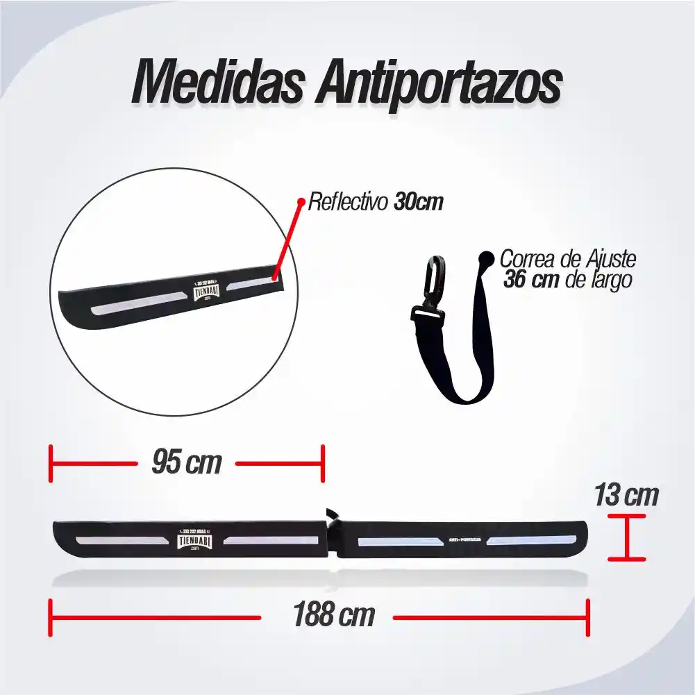 Anti Portazos Protector De Puertas Magnético Para Carro 4p Negro/blanco