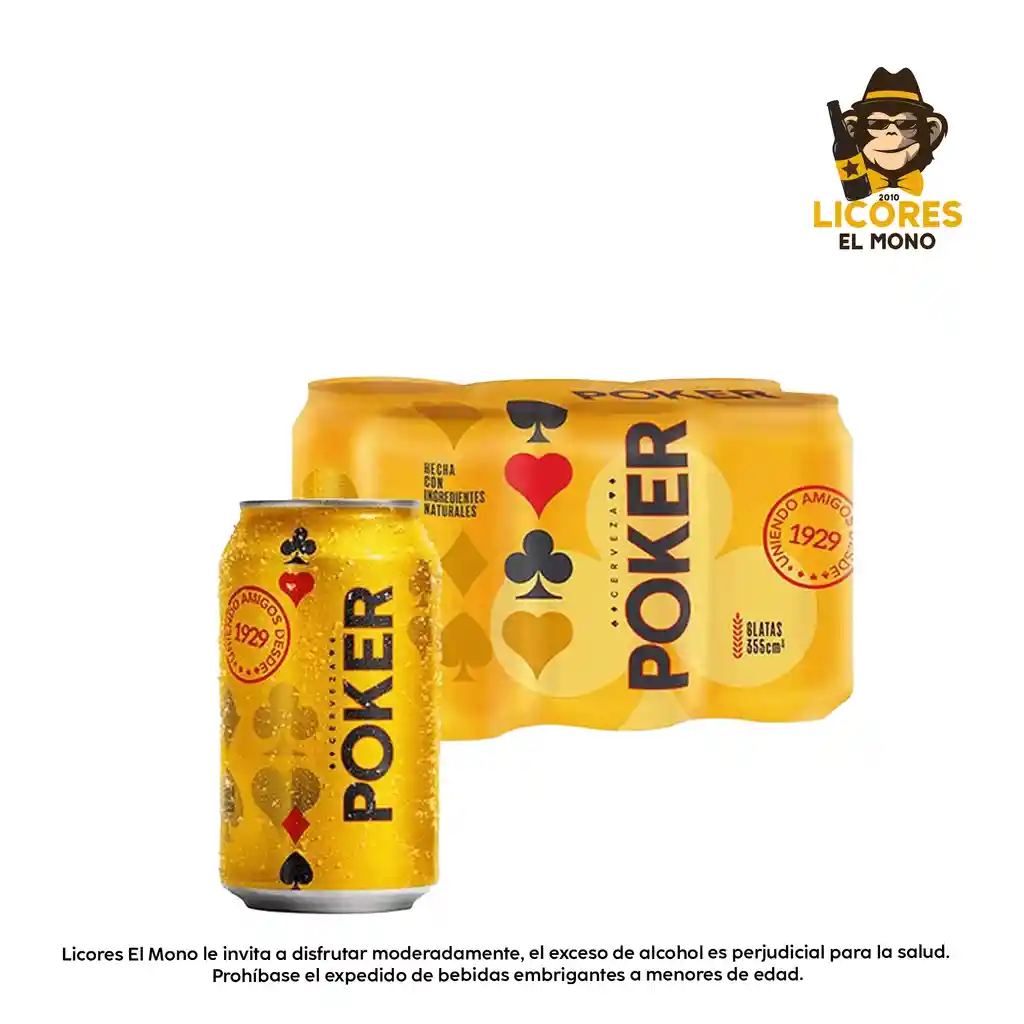 Cerveza Poker Six Pack 330 Ml