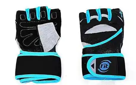 Guantes Gym Negro/azul Talla M Sportfitness