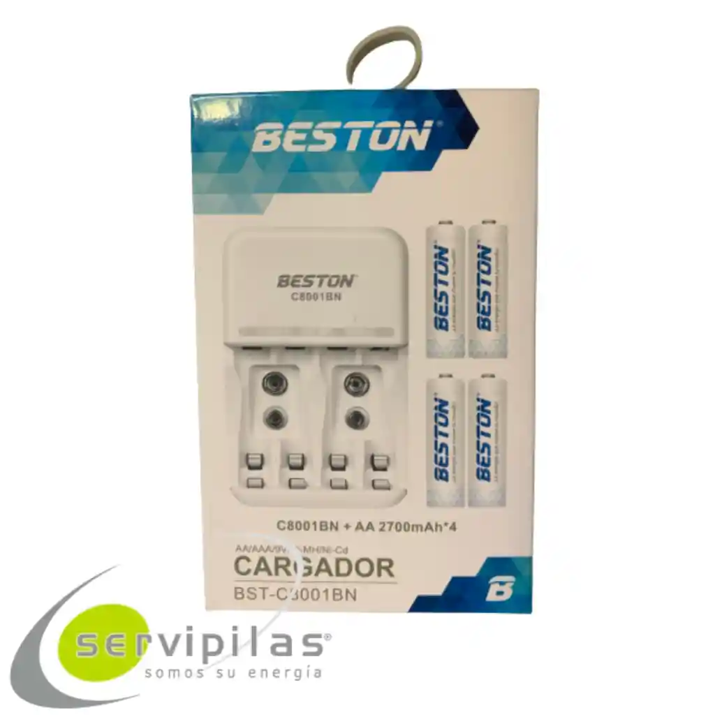 Cargador Beston Aa/aaa/9v Bst-c8001bn +4aa