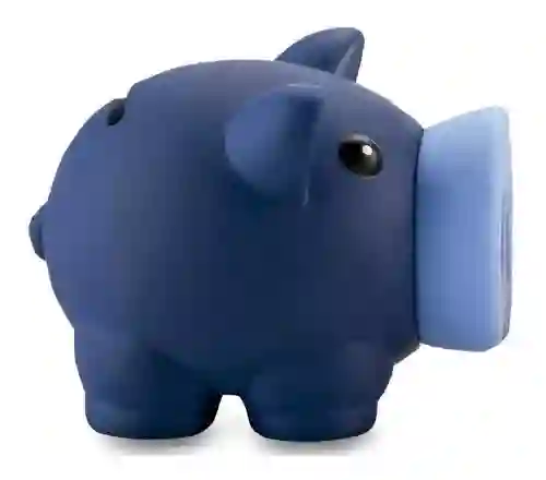 Alcancía Landik Mini Piggy Azul Oscuro