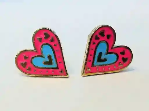 Arete Topo Esmaltado Corazon 4