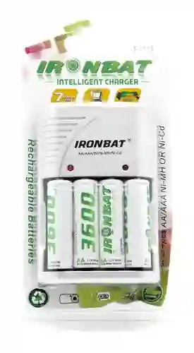 Cargador De Pilas Recargables Ironbat 3600mah Aaa/aa