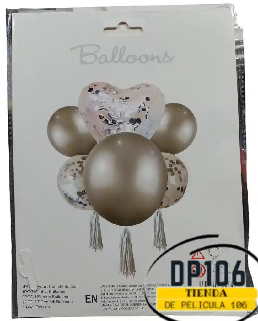 Globos De Decoracion Plata X 6 Und