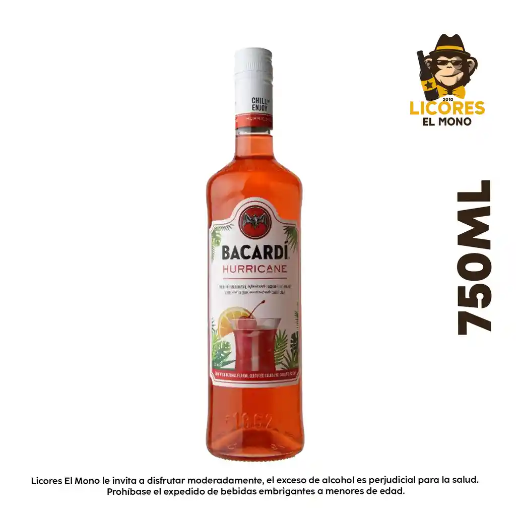 ron Bacardi hurricane 750 ml