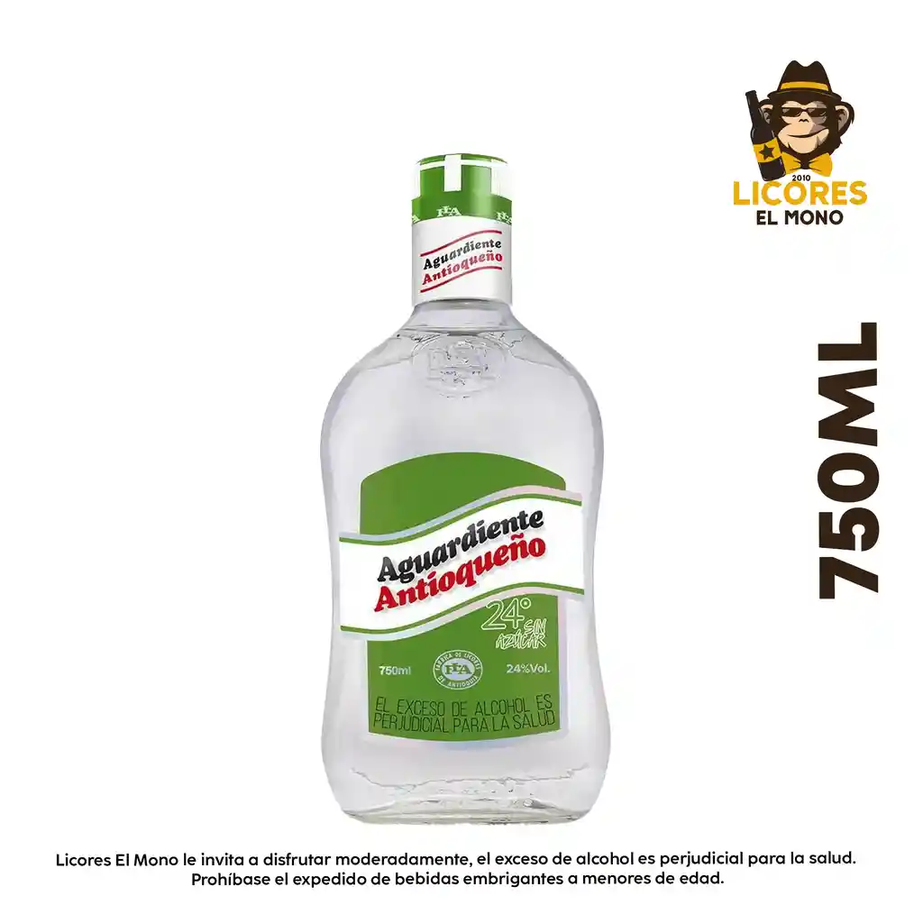 Aguardiente Antioqueño Verde 750 Ml