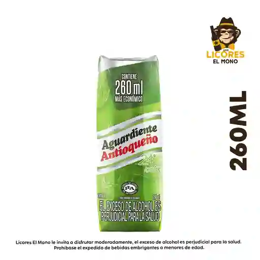 Aguardiente Antioqueño Verde 260 Ml