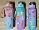 Termo Botella De Agua Motivacional Un Litro + Sticker