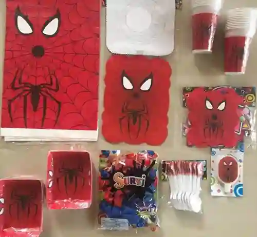 Kit Decoración Fiesta Cumpleaños Spiderman Hombre Araña