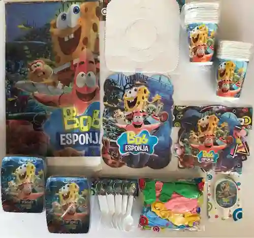 Kit Decoración Fiesta Cumpleaños Bob Esponja