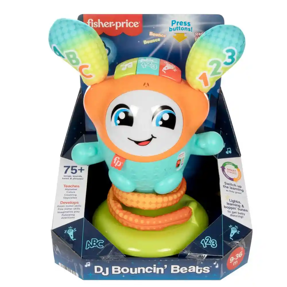   Fisher Price  Juguete Para Bebes Dj Bouncy Salta Y Aprende 
