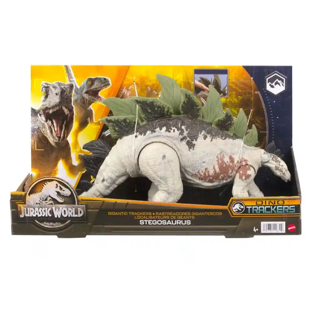 Jurassic World Dinosaurio De Juguete Stegosaurus Rastreador Mattel