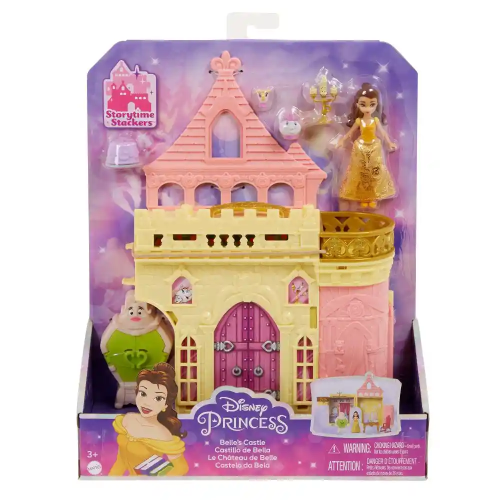 Disney Princesa Set De Juego Castillo De Bella Apilable Mattel