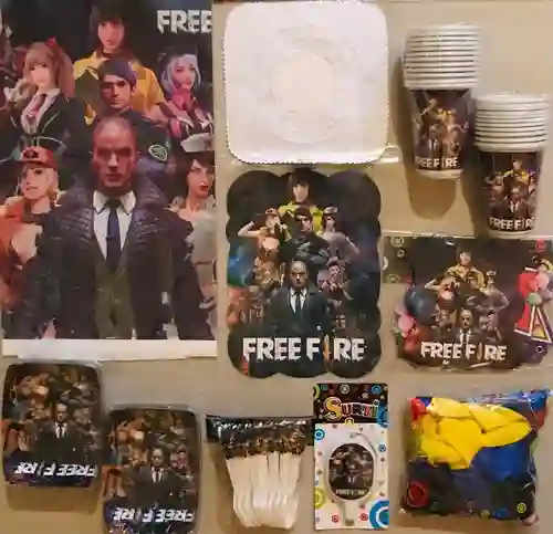 Kit Decoración Fiesta Cumpleaños Party Free Fire