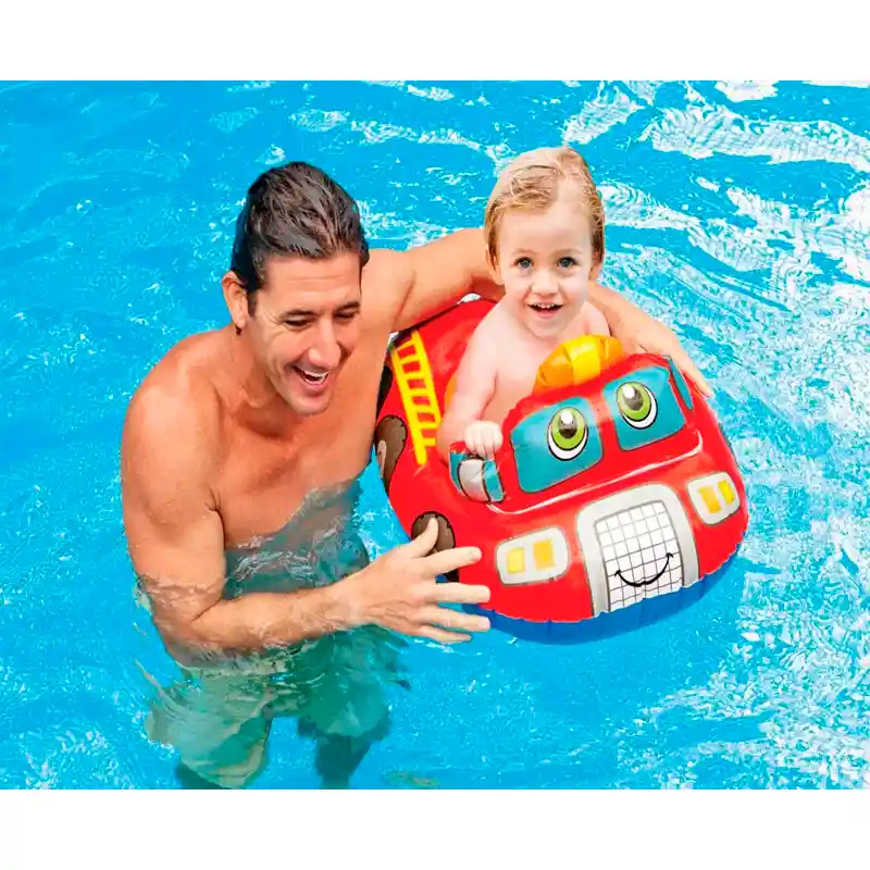 Flotador Inflable Avión Bombero Niños Intex Playa Piscina