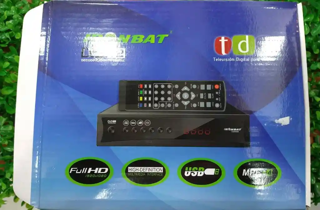 Decodificador Tdt Digital Dv3 T2 Marca Ironbat