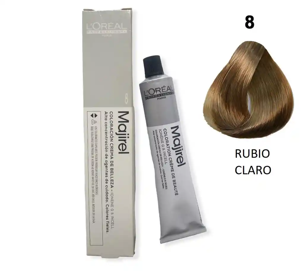 Loreal Majirel Tinte Rubio Claro 8